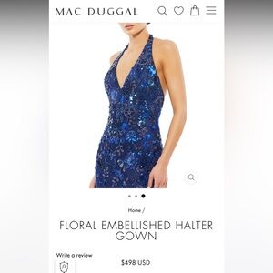 💙Mac Duggal 5484 Halter Neckline Floral Dress💙🌟 - selling now on the realreal